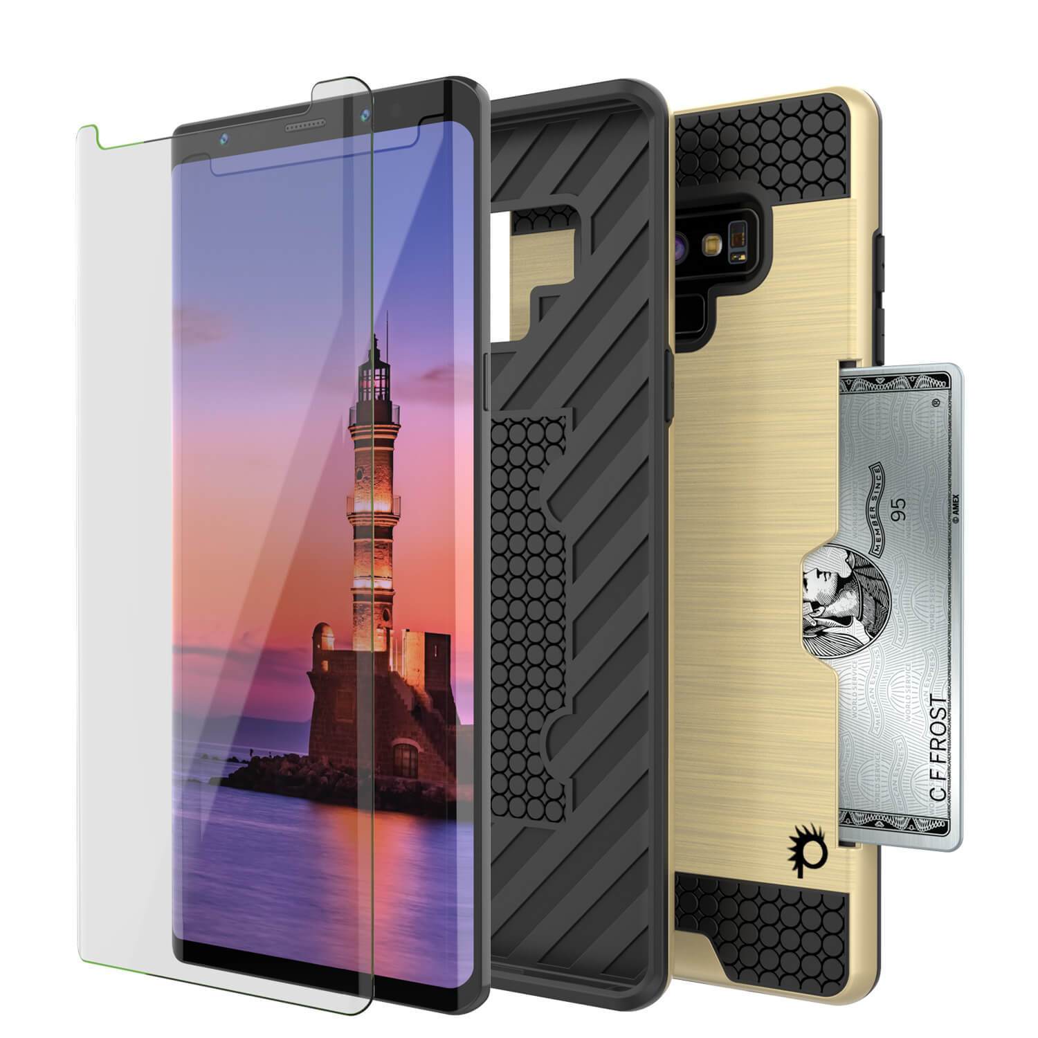 Capa Galaxy Note 9, PUNKcase [Série SLOT] Ajuste Slim Samsung Note 9 [Ouro]
