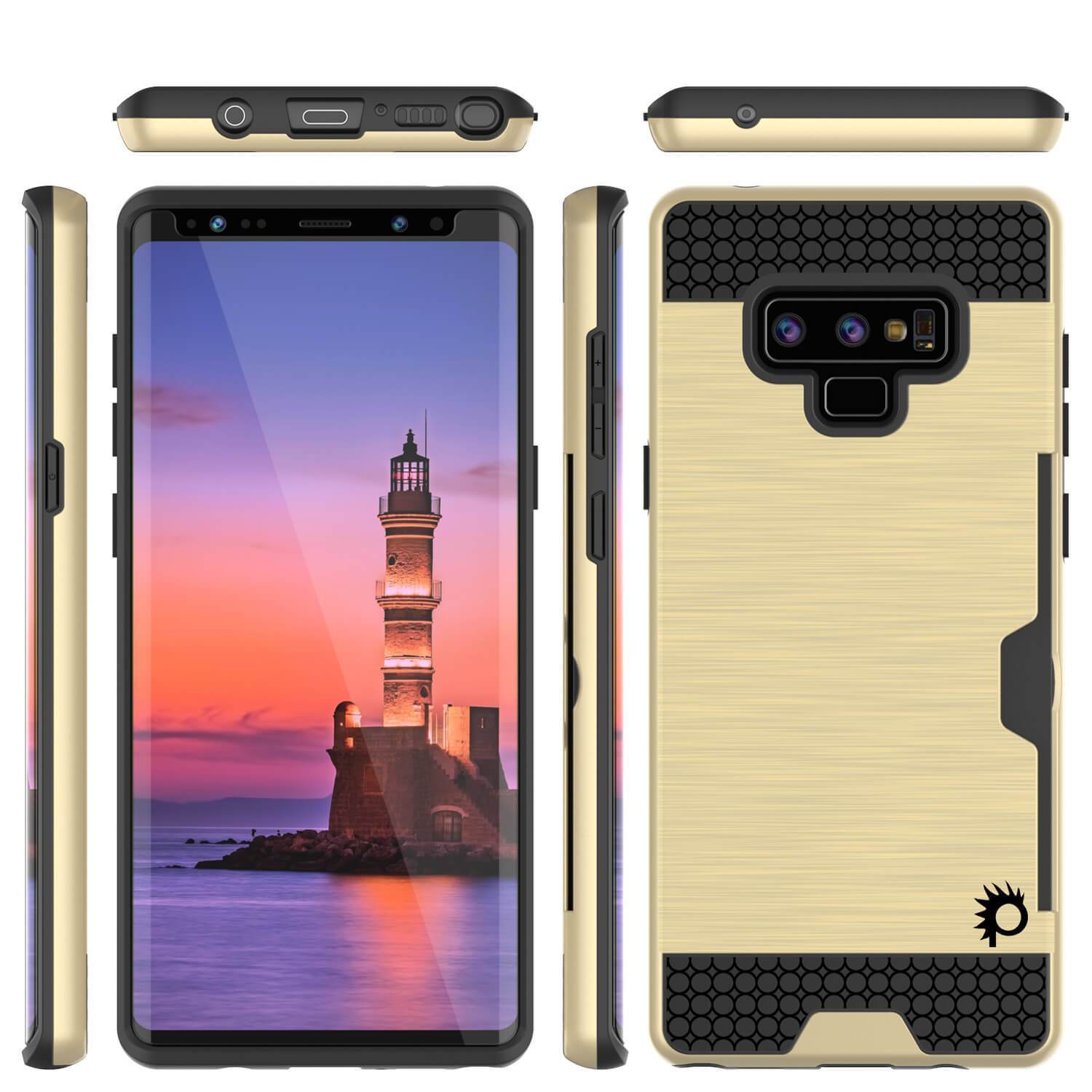 Capa Galaxy Note 9, PUNKcase [Série SLOT] Ajuste Slim Samsung Note 9 [Ouro]