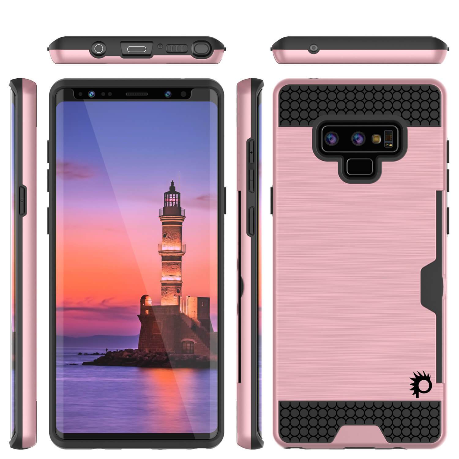 Capa Galaxy Note 9, PUNKcase [Série SLOT] Ajuste fino Samsung Note 9 [Ouro Rosa]