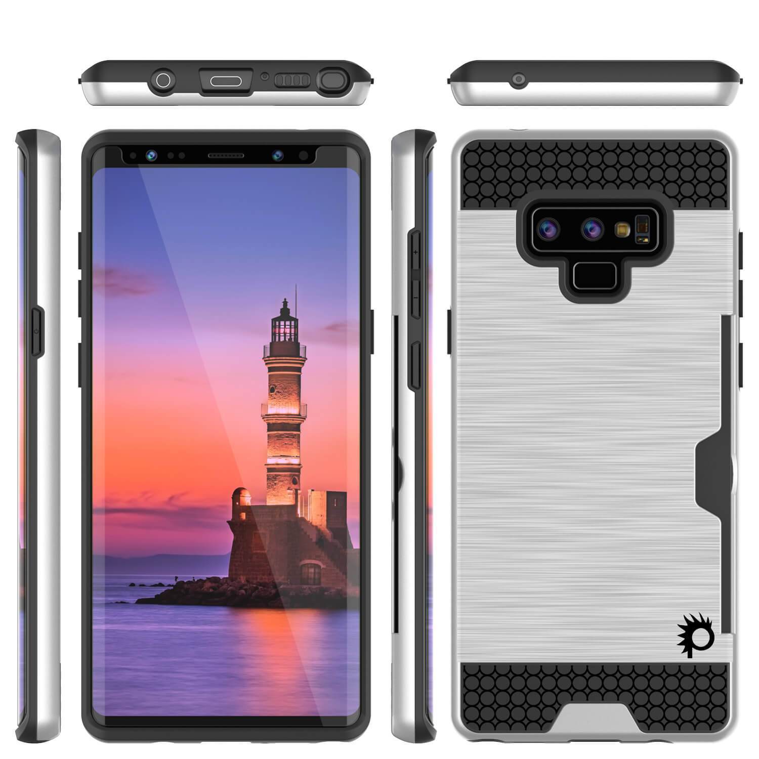 Capa Galaxy Note 9, PUNKcase [Série SLOT] Ajuste Slim Samsung Note 9 [Prateado]