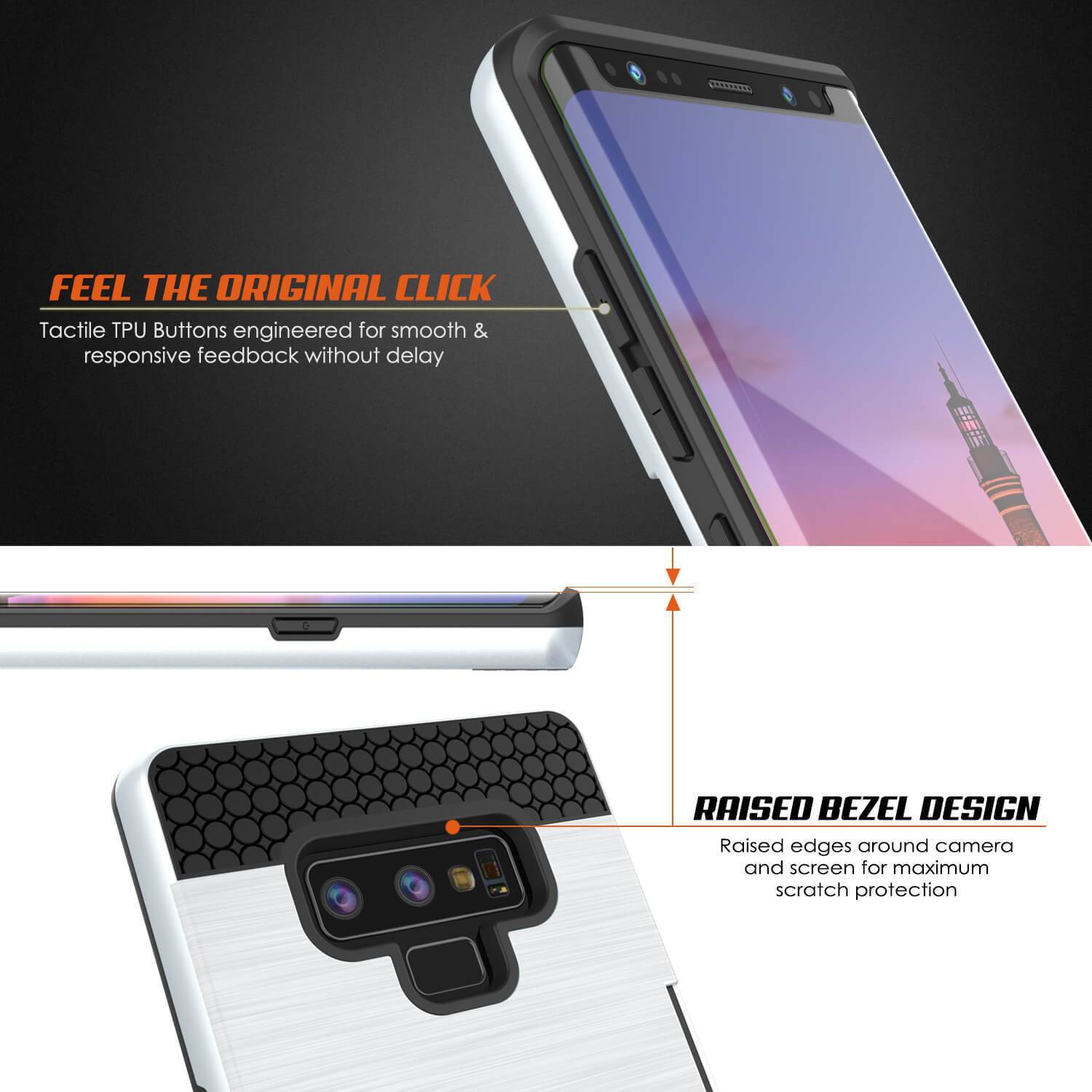 Capa Galaxy Note 9, PUNKcase [Série SLOT] Ajuste Slim Samsung Note 9 [Branco]