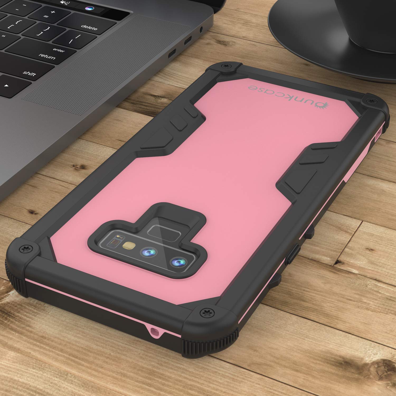 Capa à prova d'água Punkcase Galaxy Note 9 [Série Extrema Navy Seal] Cobertura de Armadura com Protetor de Tela Incorporado [Rosa]