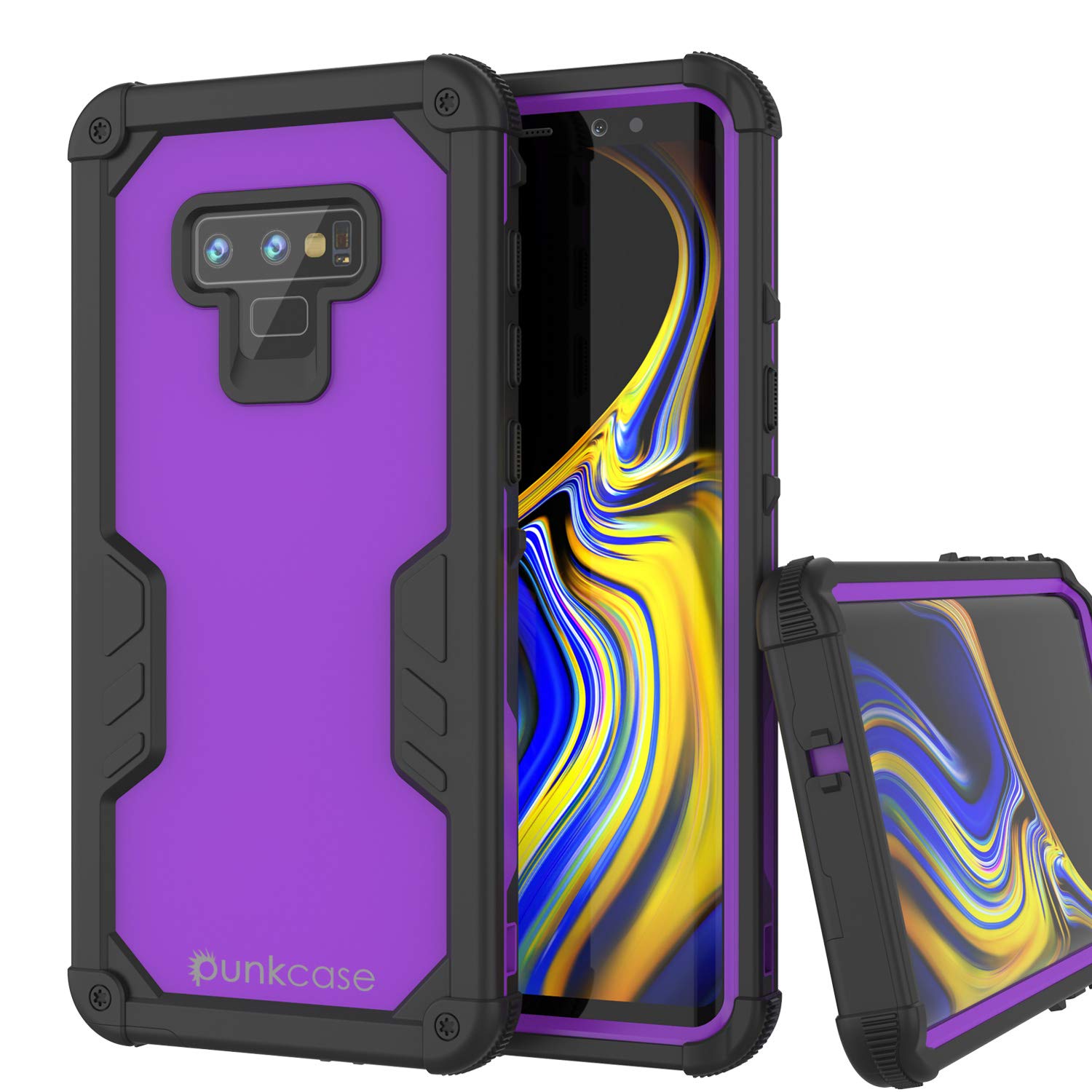 Capa à prova d'água Punkcase Galaxy Note 9 [Série Navy Seal Extreme] Proteção Armor c/ Protetor de Tela Embutido [Roxo]