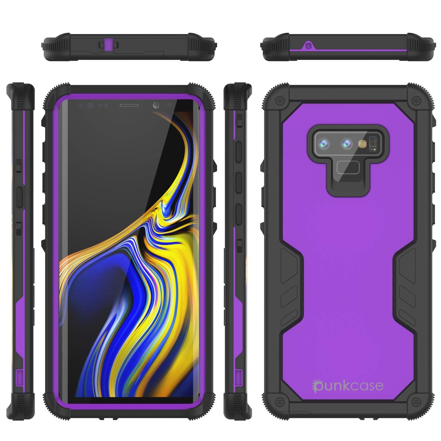 Capa à prova d'água Punkcase Galaxy Note 9 [Série Navy Seal Extreme] Proteção Armor c/ Protetor de Tela Embutido [Roxo]