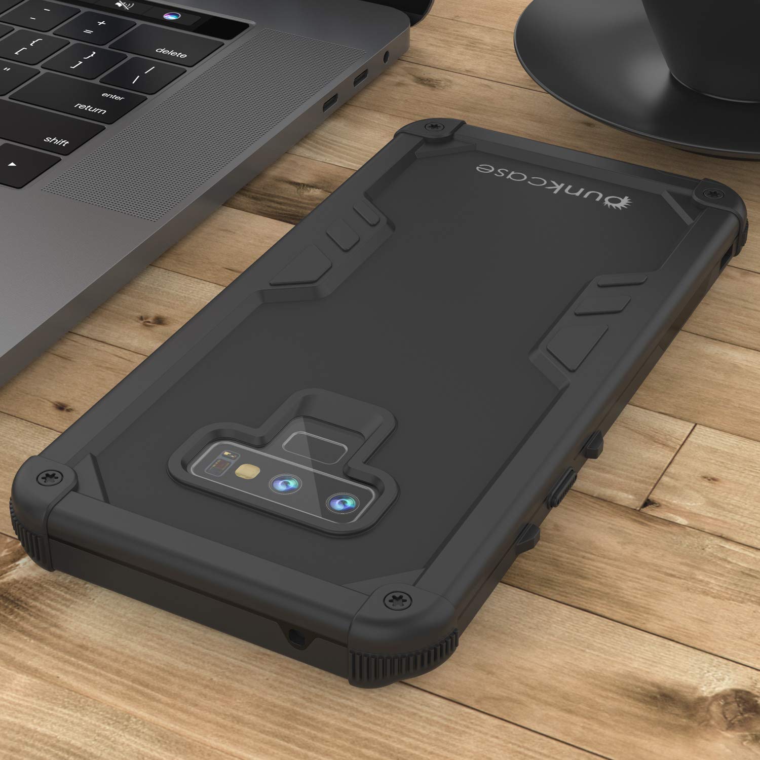Capa à prova d'água Punkcase Galaxy Note 9 [Série Navy Seal Extreme] Cobertura de armadura com protetor de tela embutido [Preto]