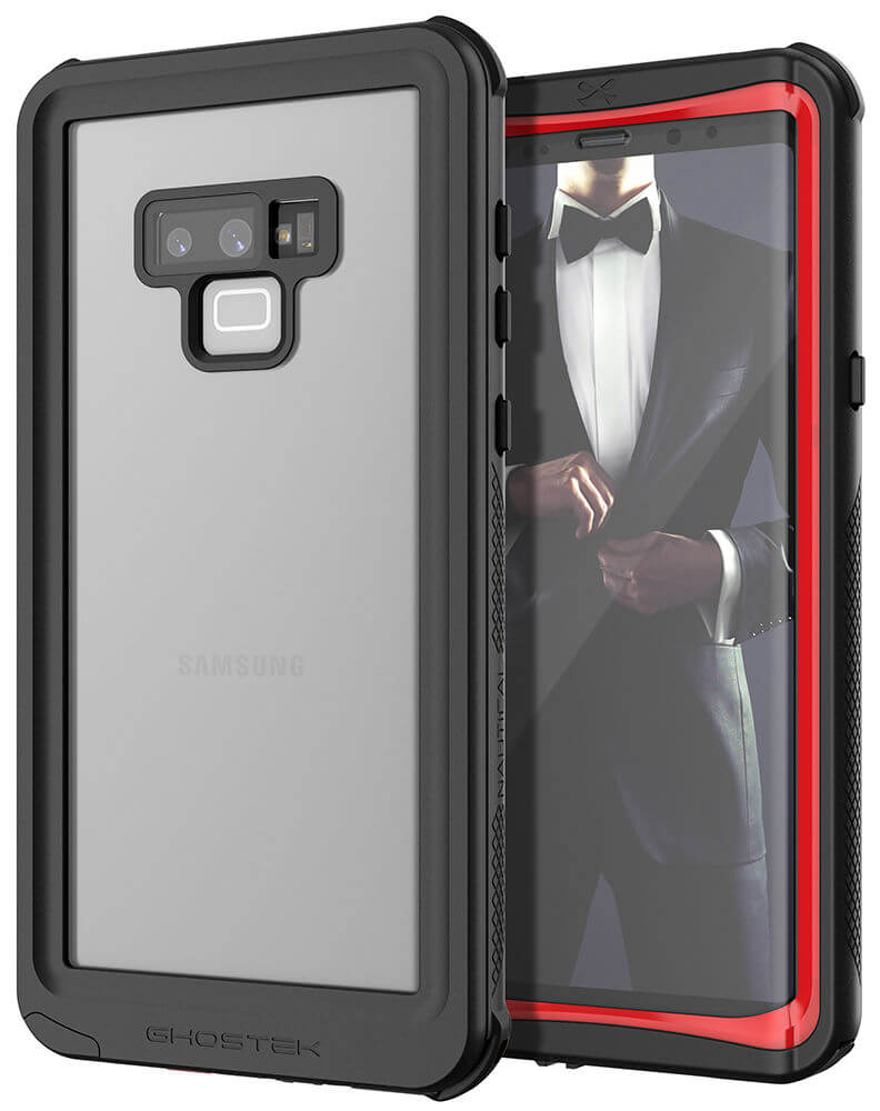 Galaxy Note 9, Capa à Prova d'Água Ghostek Nautical Full Body TPU [À Prova de Choque] | Vermelho