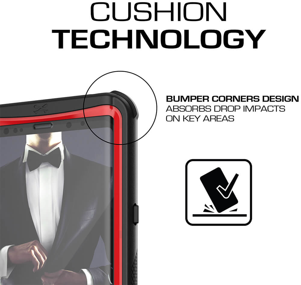 Galaxy Note 9, Capa Impermeável Ghostek Nautical para Corpo Inteiro TPU [À Prova de Choque] | Branco