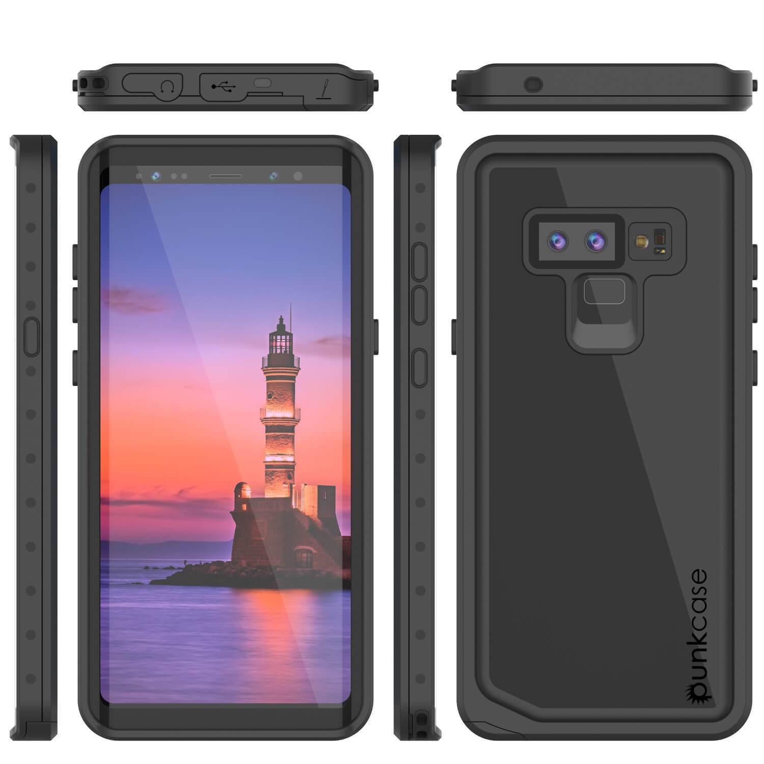 Galaxy Note 9 Waterproof Case PunkCase StudStar Black Thin 6.6ft Underwater Shock/Snow Proof (Color in image: red)