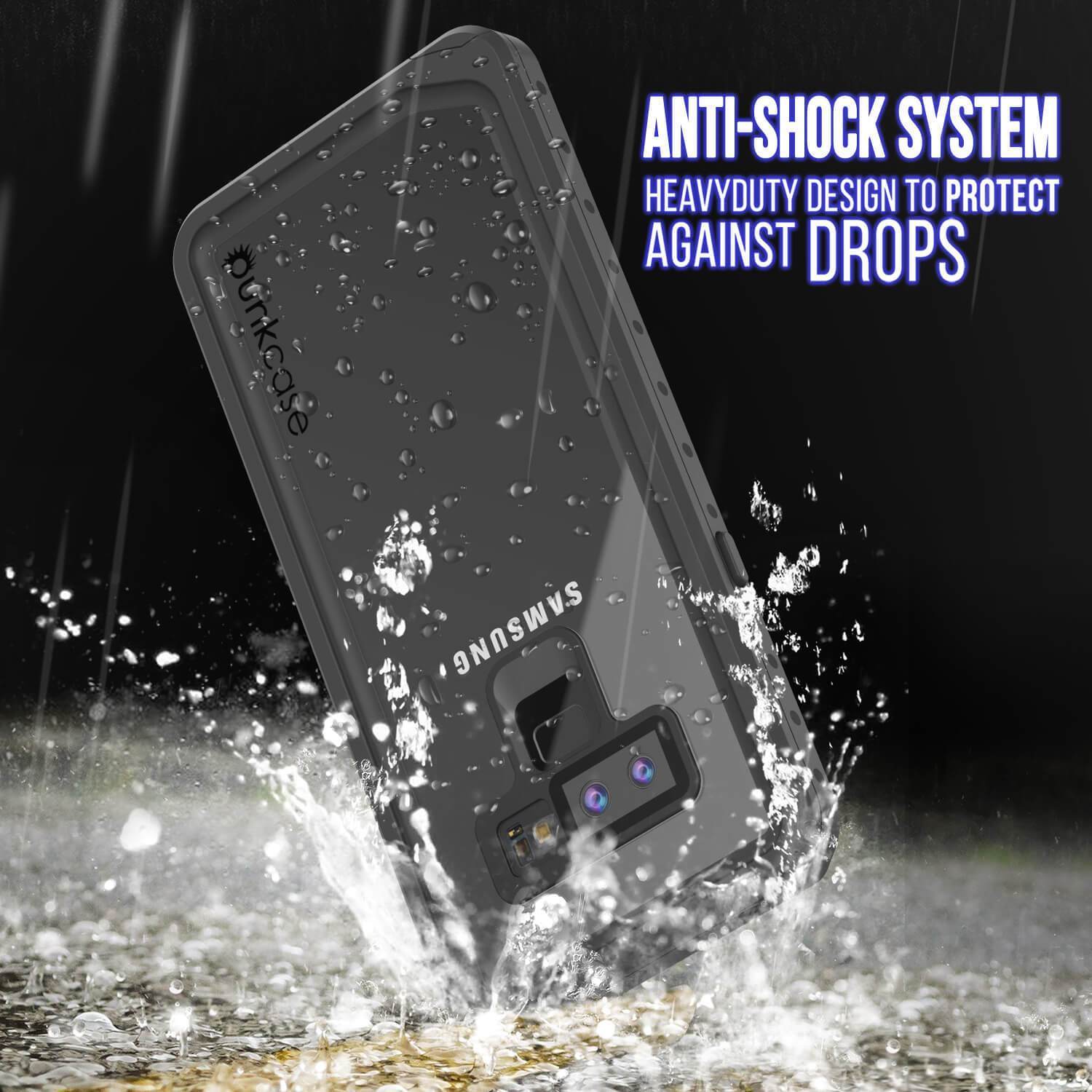 Galaxy Note 9 Waterproof Case Punkсase StudStar Clear Thin 6.6ft Underwater Shock/Snow Proof (Color in image: light blue)