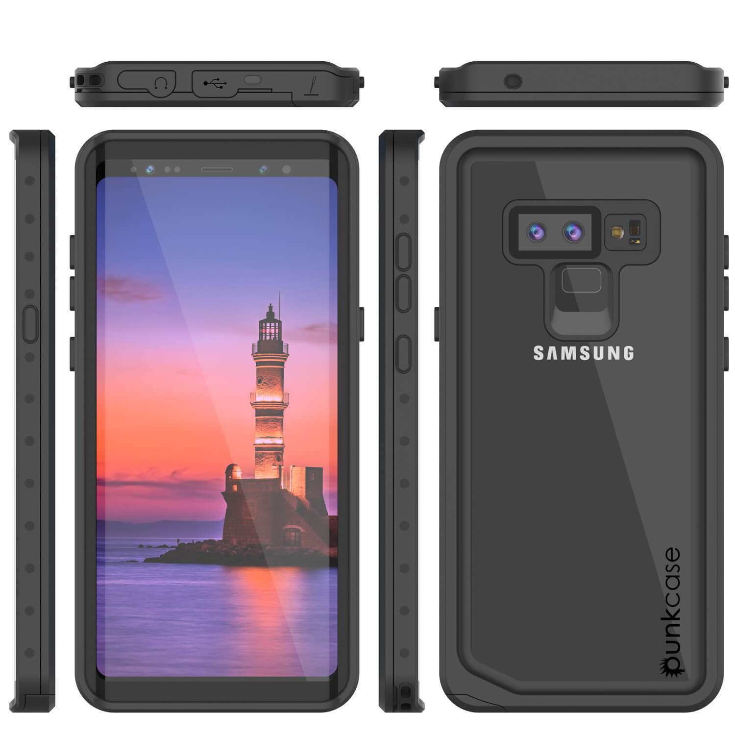 Galaxy Note 9 Waterproof Case Punkсase StudStar Clear Thin 6.6ft Underwater Shock/Snow Proof (Color in image: light green)