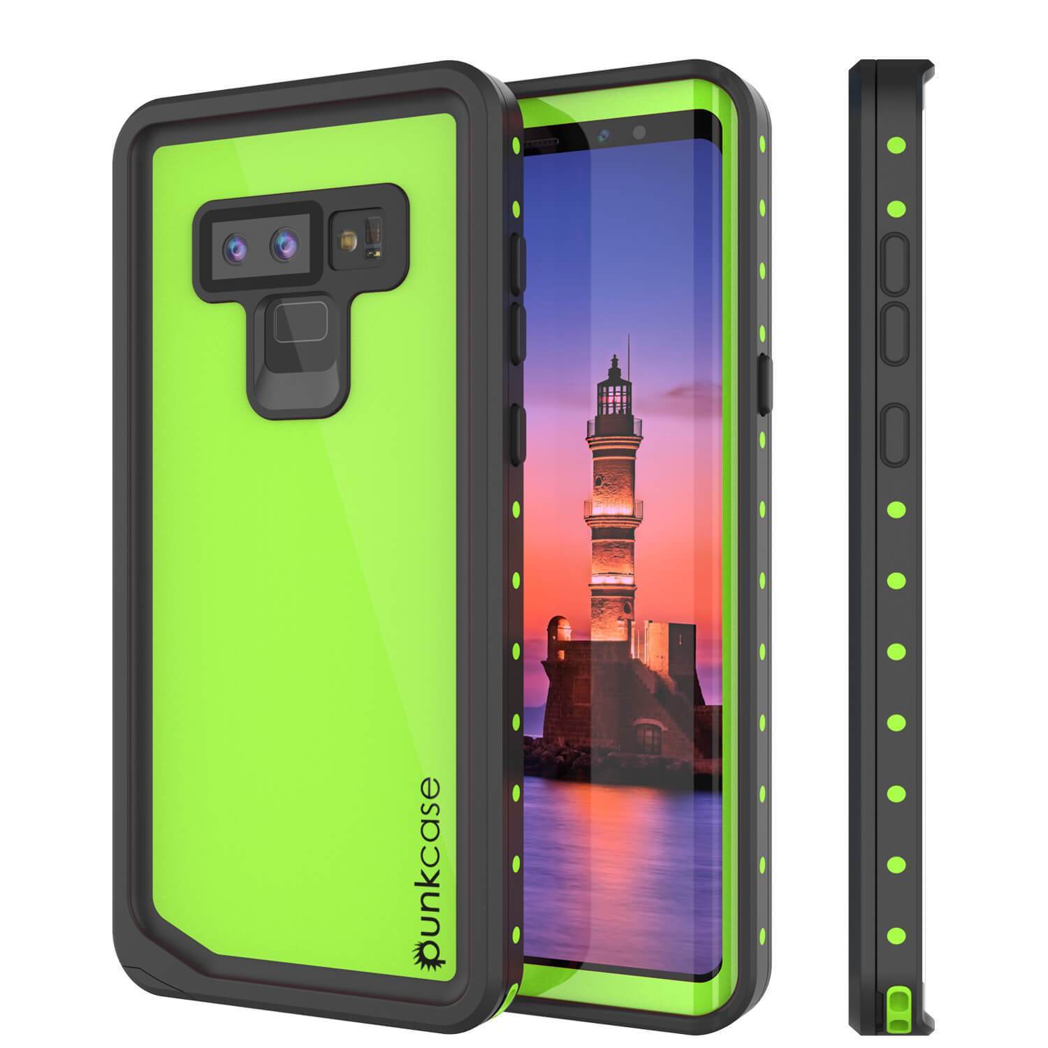Capa à Prova de Água Galaxy Note 9 PunkCase StudStar Verde Claro Fina 6.6 pés à Prova de Choque Subaquática
