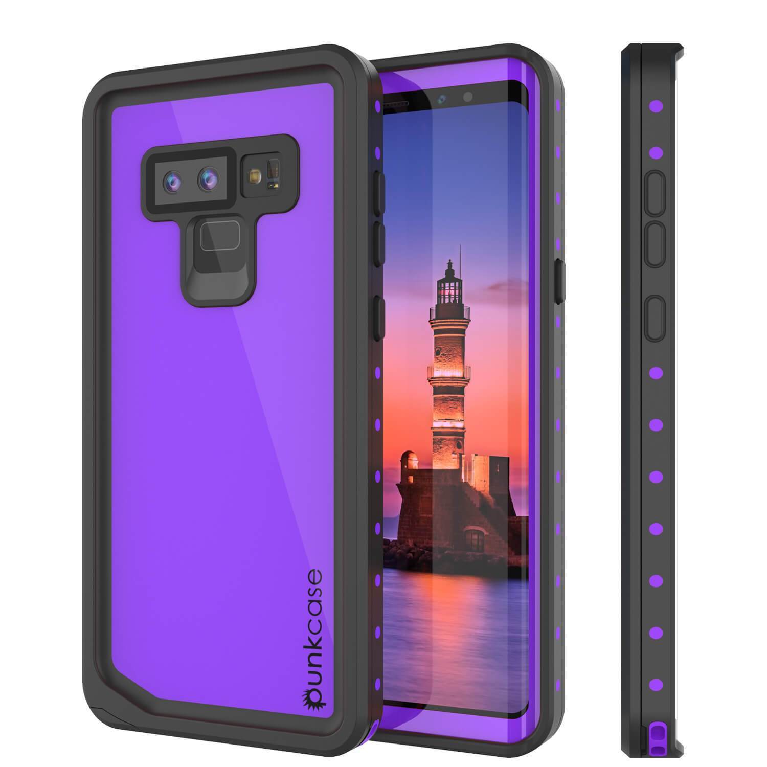 Capa à prova d'água Galaxy Note 9 PunkCase StudStar Roxa Fina 6.6ft à Prova de Choque/Neve Subaquática
