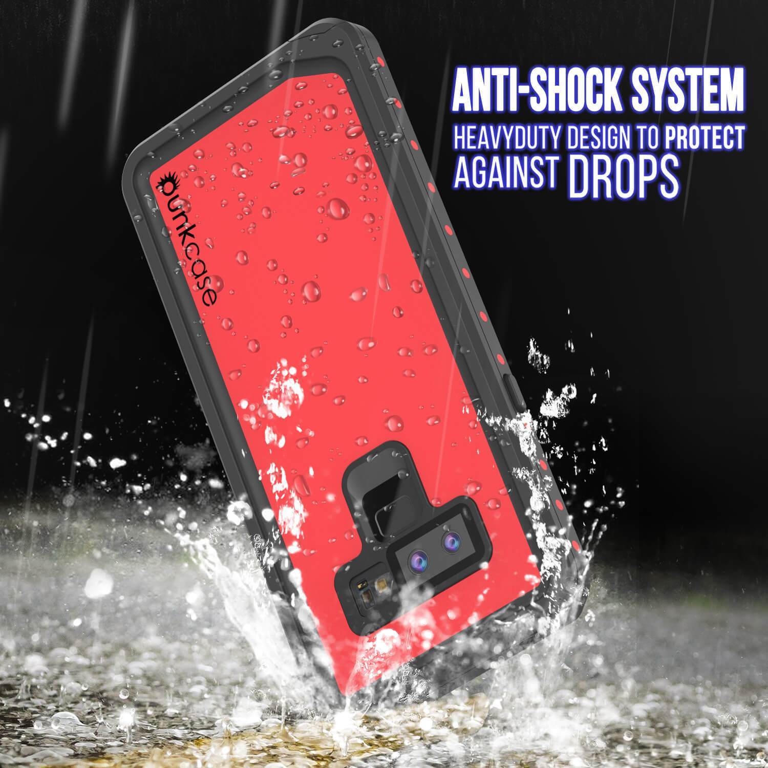 Galaxy Note 9 Waterproof Case PunkCase StudStar Red Thin 6.6ft Underwater Shock/Snow Proof (Color in image: teal)