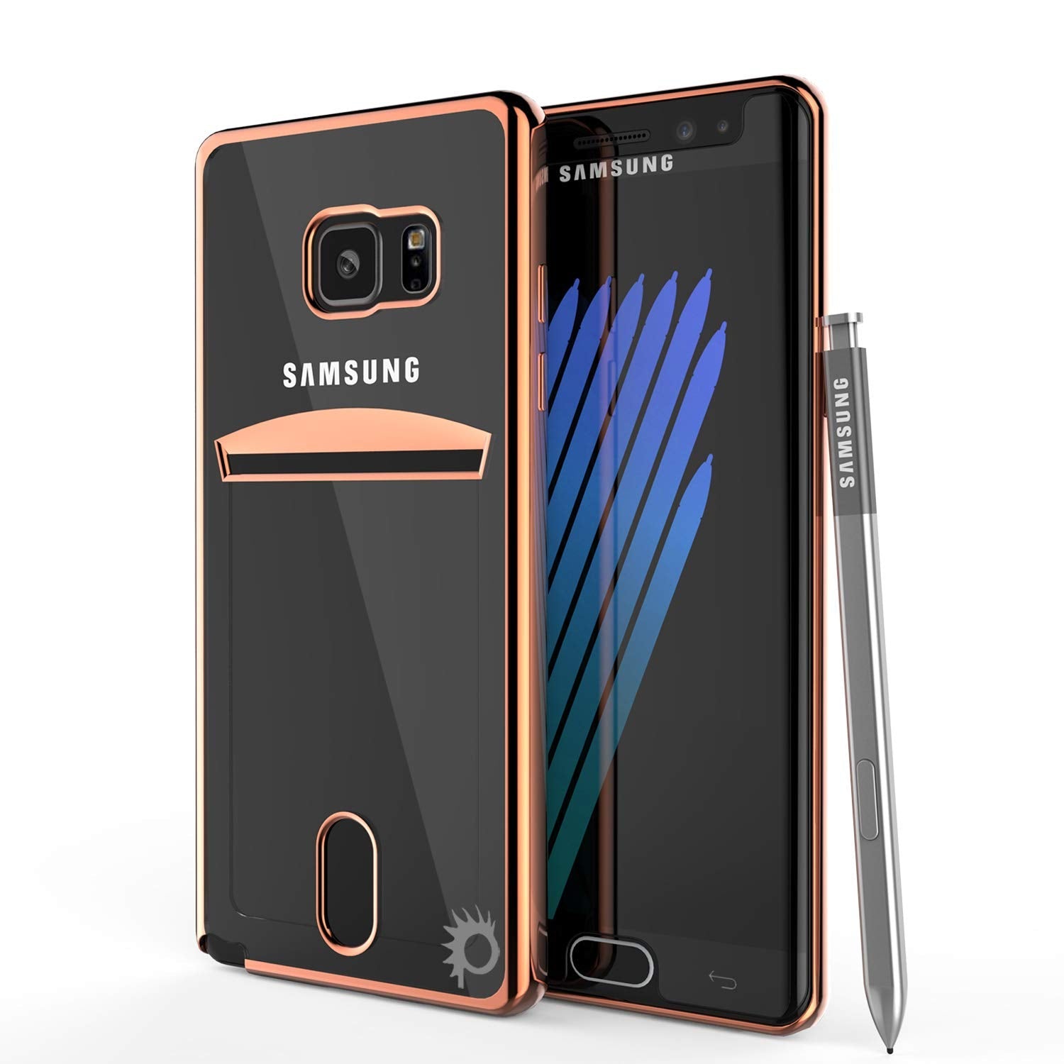 Galaxy Note FE Case, PUNKCASE® LUCID Rose Gold Series | Card Slot | SHIELD Screen Protector | Ultra fit