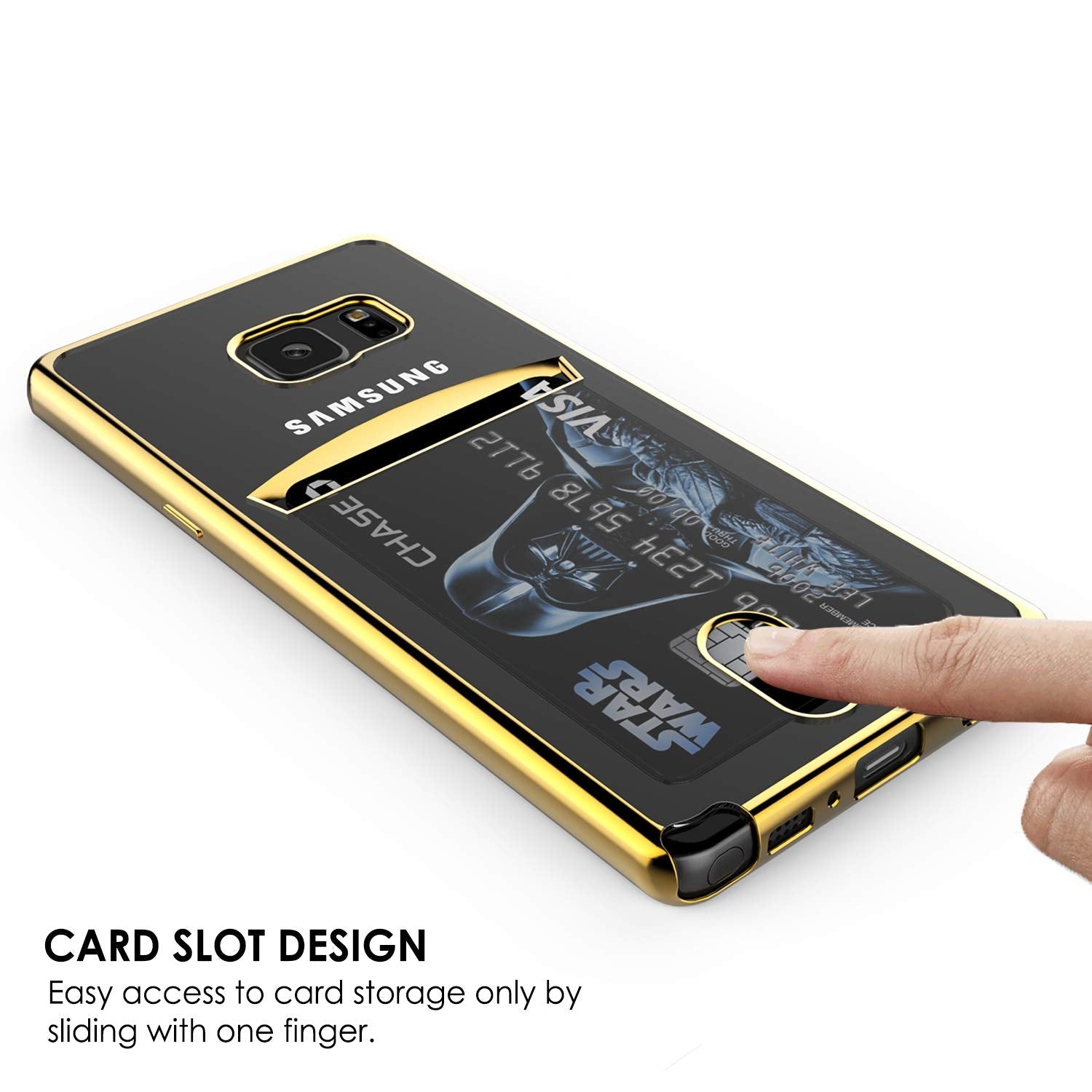 Galaxy Note FE Case, PUNKCASE® LUCID Gold Series | Card Slot | SHIELD Screen Protector | Ultra fit