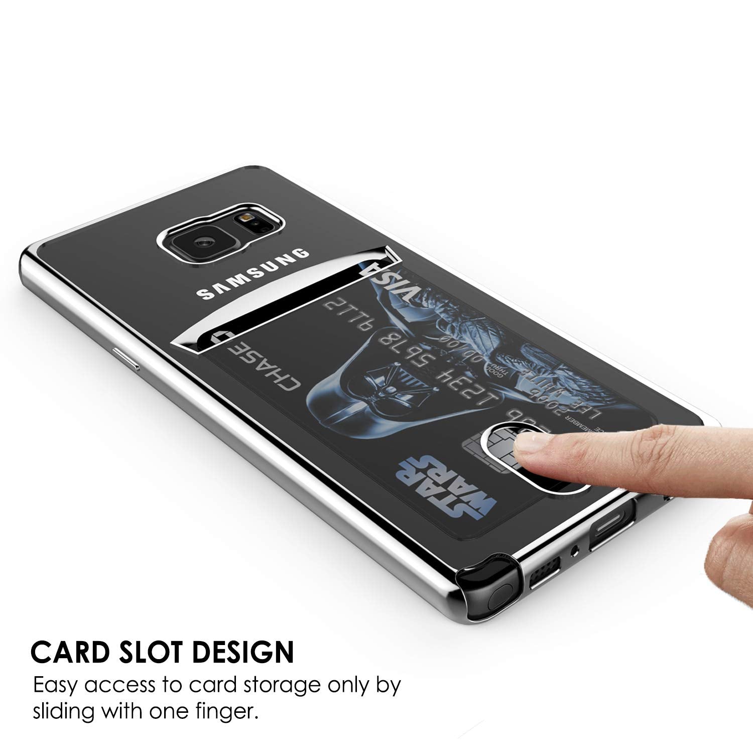 Galaxy Note FE Case, PUNKCASE® LUCID Silver Series | Card Slot | SHIELD Screen Protector | Ultra fit