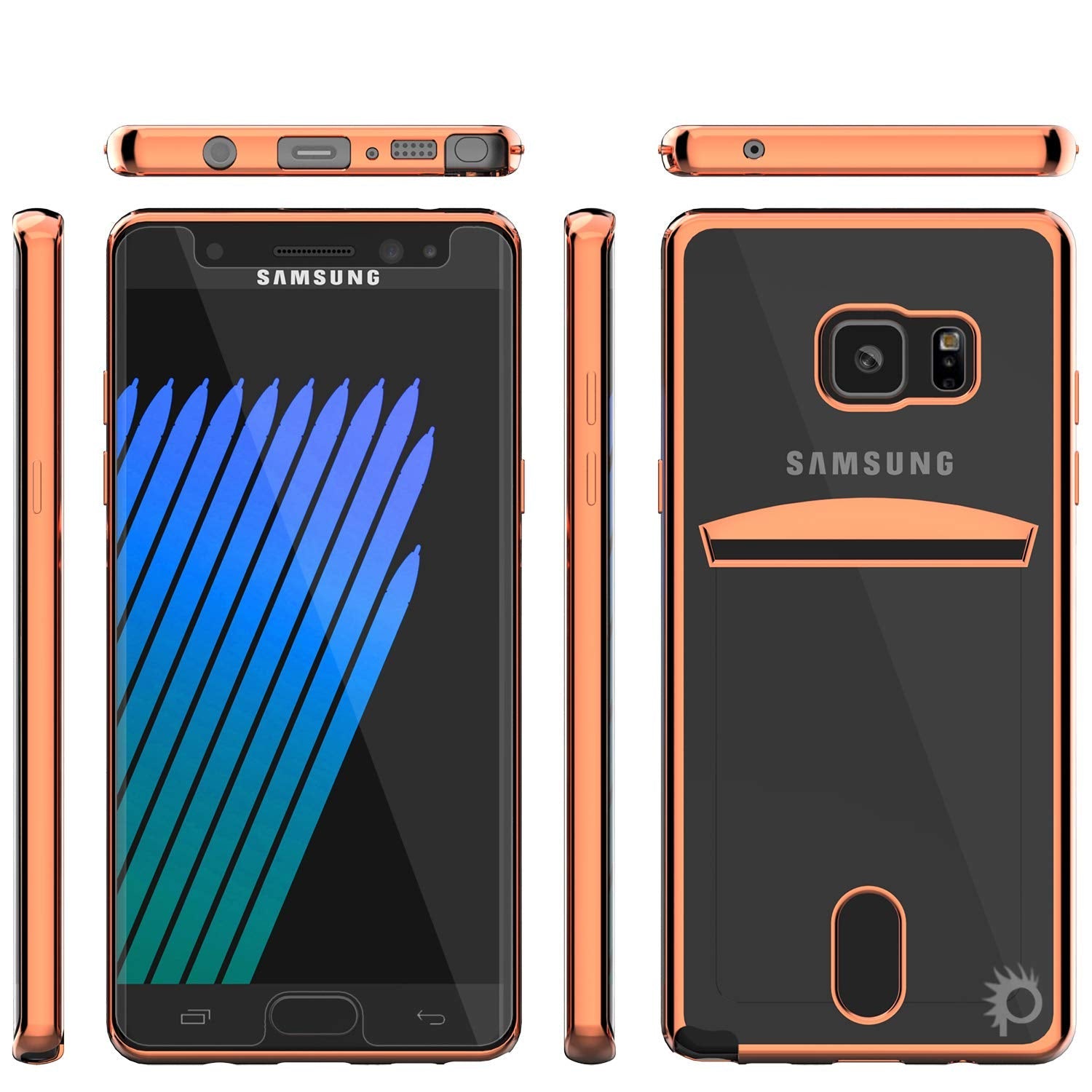 Galaxy Note FE Case, PUNKCASE® LUCID Rose Gold Series | Card Slot | SHIELD Screen Protector | Ultra fit