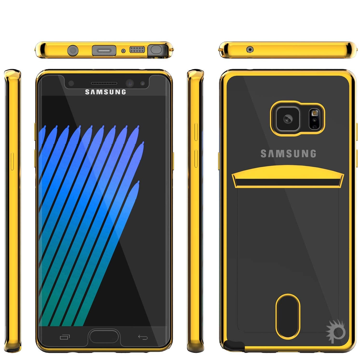 Galaxy Note FE Case, PUNKCASE® LUCID Gold Series | Card Slot | SHIELD Screen Protector | Ultra fit