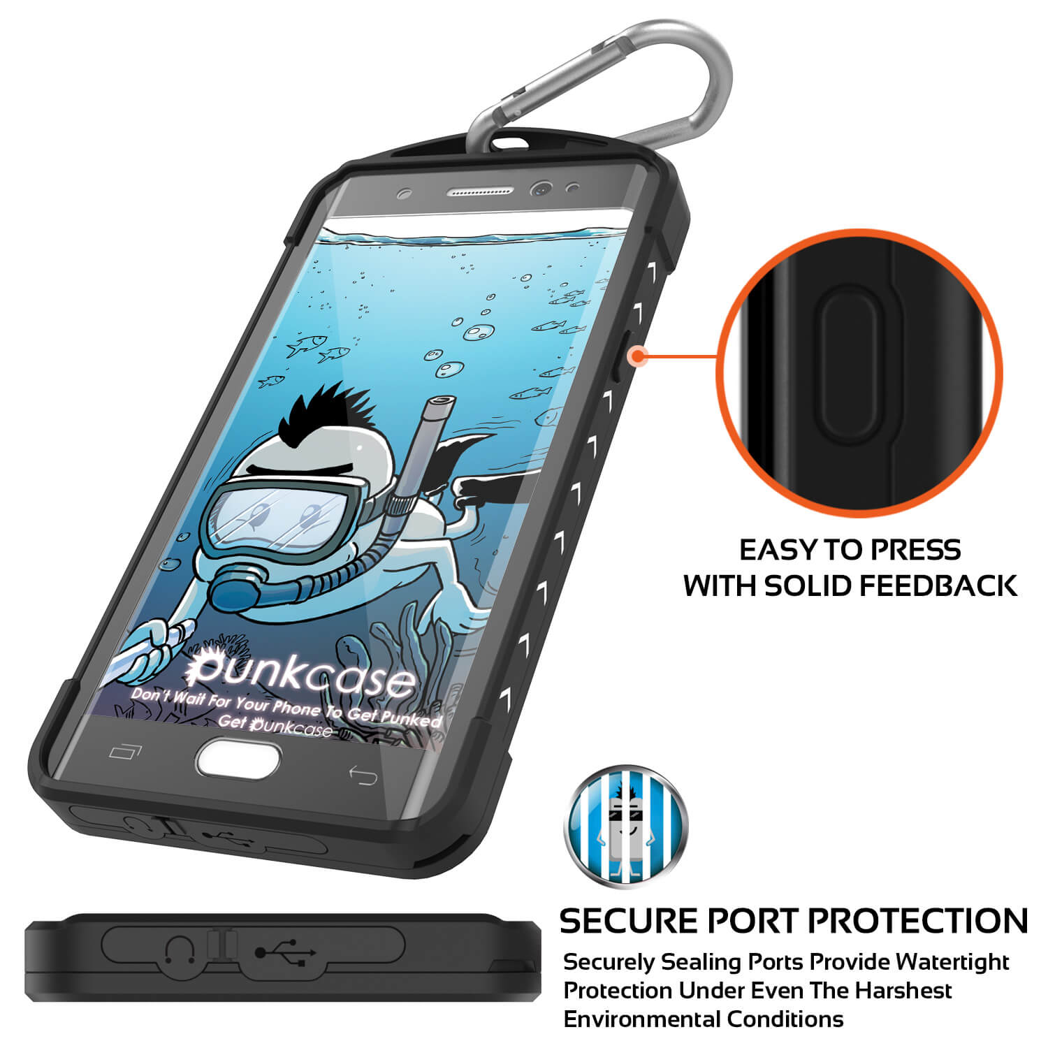 Galaxy Note FE Waterproof Case, Punkcase WEBSTER Series, Camouflage | Heavy Duty Armor Cover
