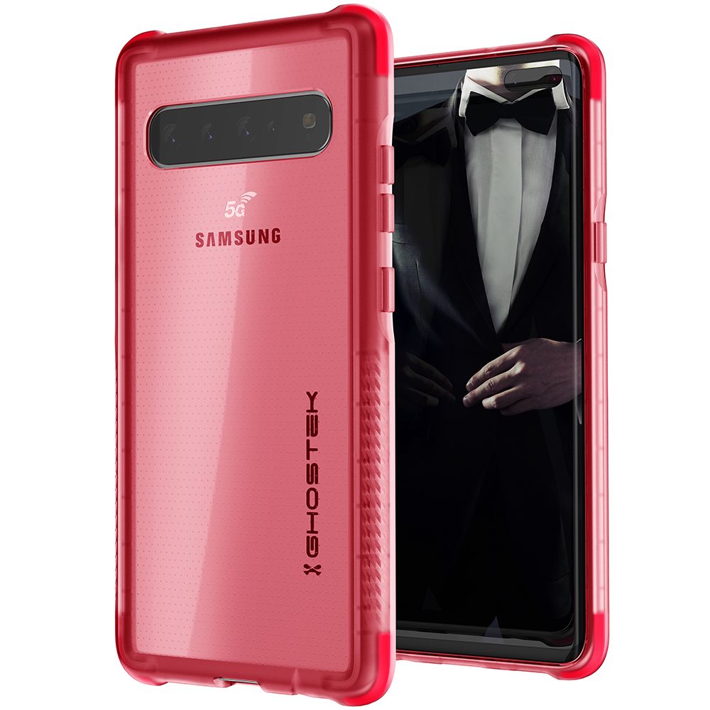 Capa Clara Ultra Fina COVERT 3 para Galaxy S10 5G [Rosa]