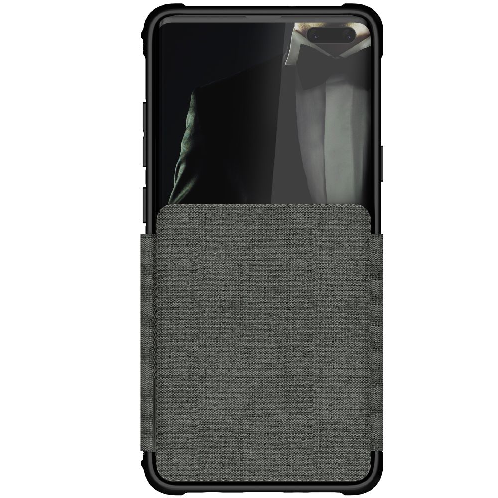 EXEC 3 para Galaxy S10 5G Capa de Carteira de Couro Flip [Cinza]