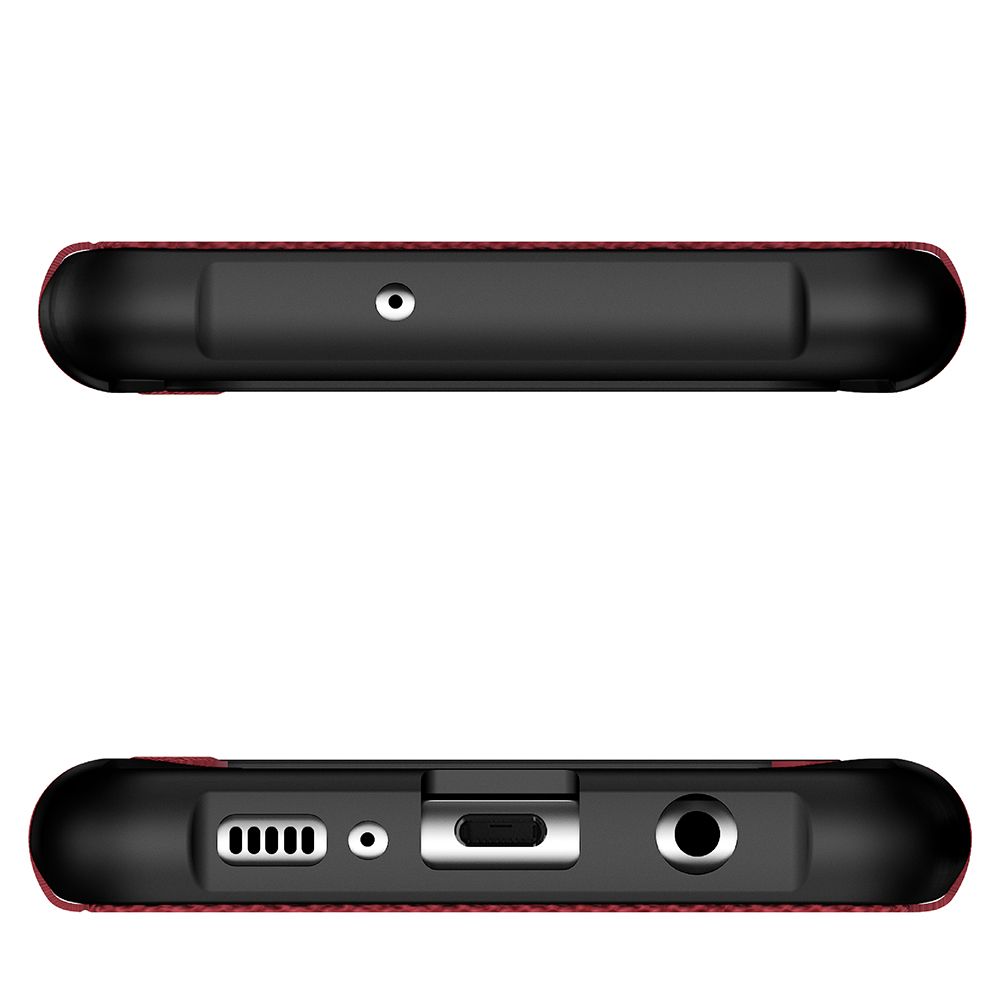 EXEC 3 para Galaxy S10 5G Capa de Carteira Flip em Couro [Vermelho]