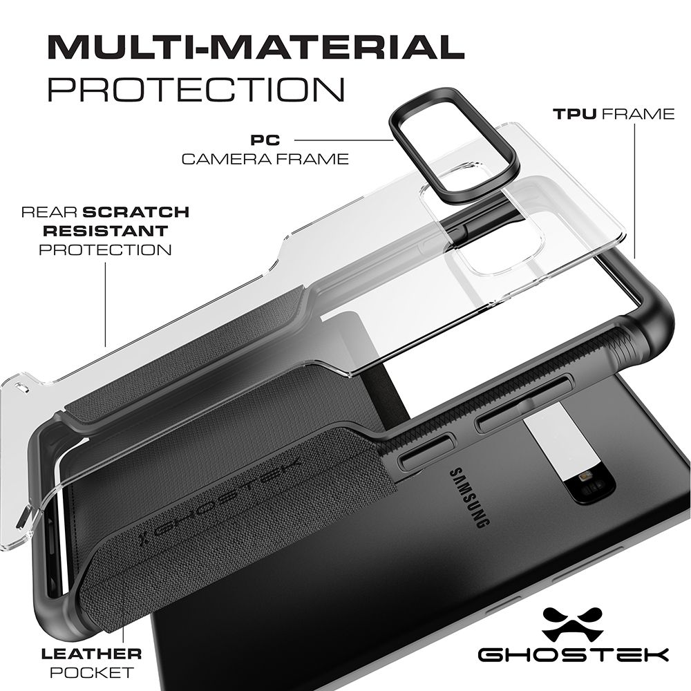 EXEC 3 para Galaxy S10 5G Capa de Carteira de Couro Flip [Cinza]