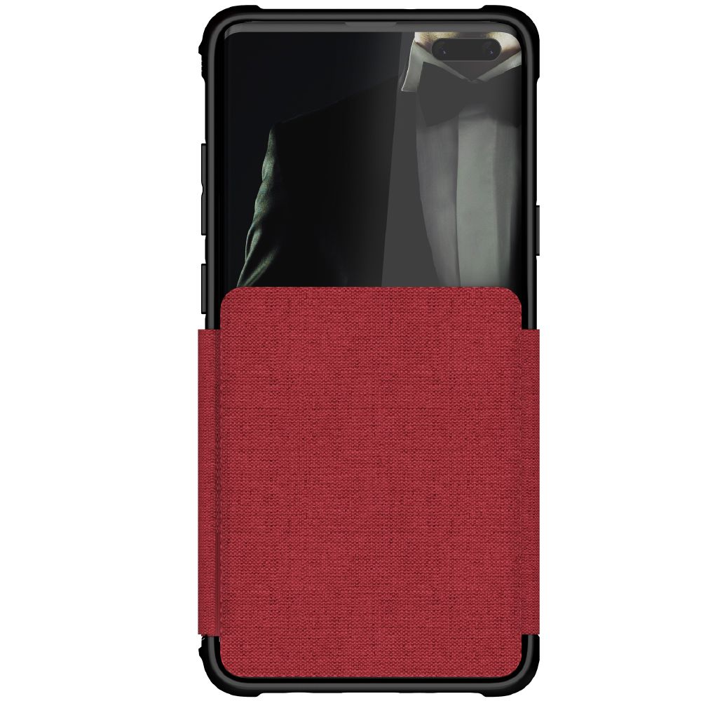 EXEC 3 para Galaxy S10 5G Capa de Carteira Flip em Couro [Vermelho]