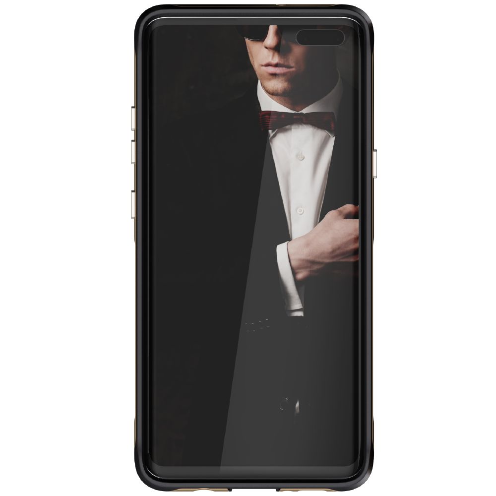 Capa Slim Atômica 2 para Galaxy S10 5G - Capa de Alumínio de Grau Militar [Ouro]