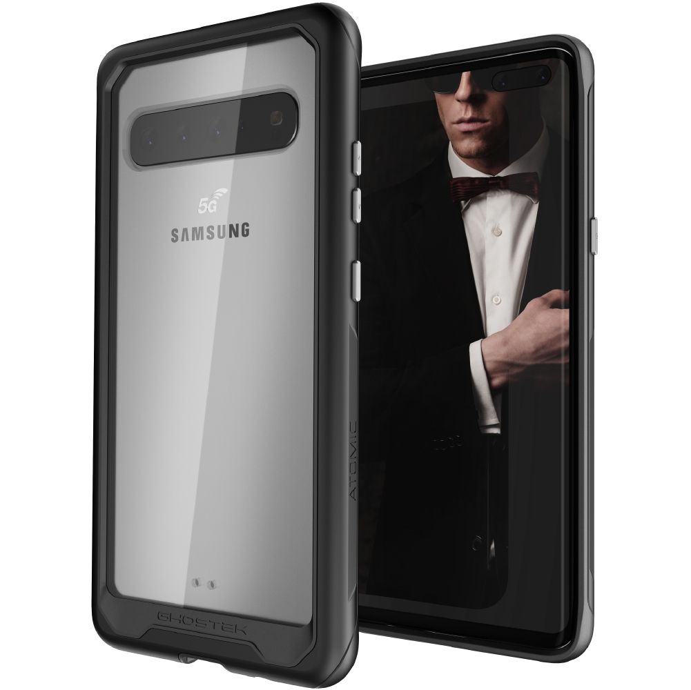 Atomic Slim 2 para Galaxy S10 5G - Capa de Alumínio de Grau Militar [Preto]