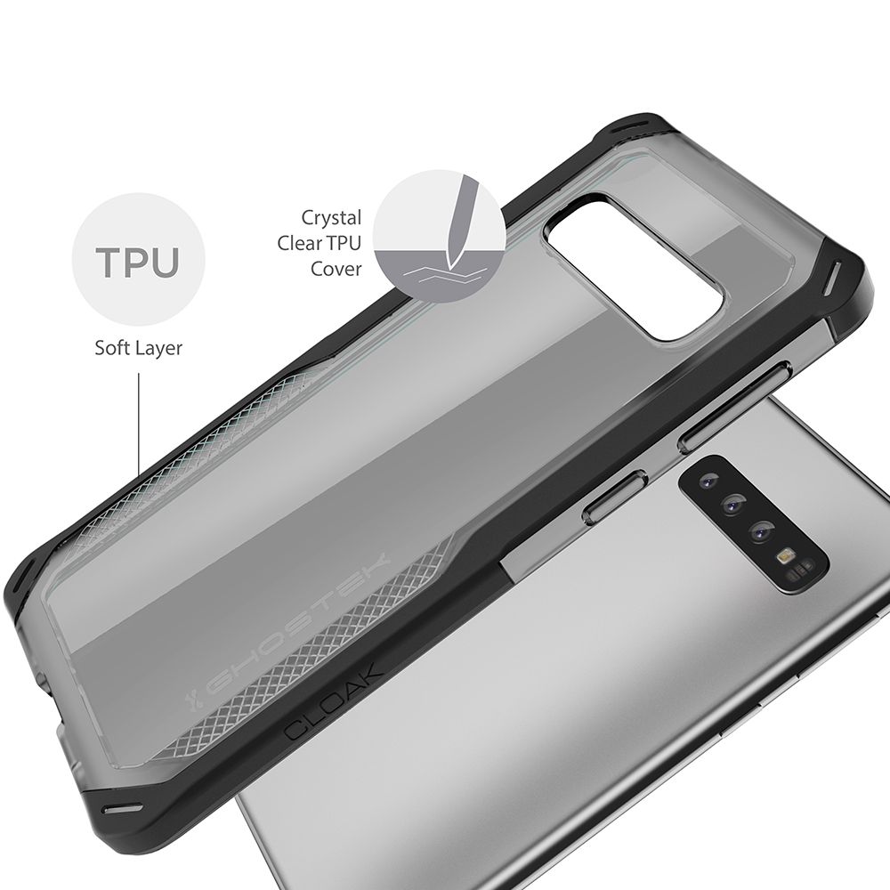 CLOAK 4 para Galaxy S10 5G Caso Híbrido à Prova de Choque [Preto]