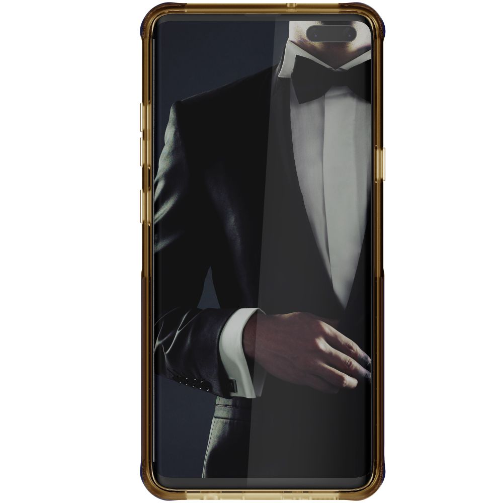 CLOAK 4 para Galaxy S10 5G Capa híbrida à prova de choque [Azul-Dourado]