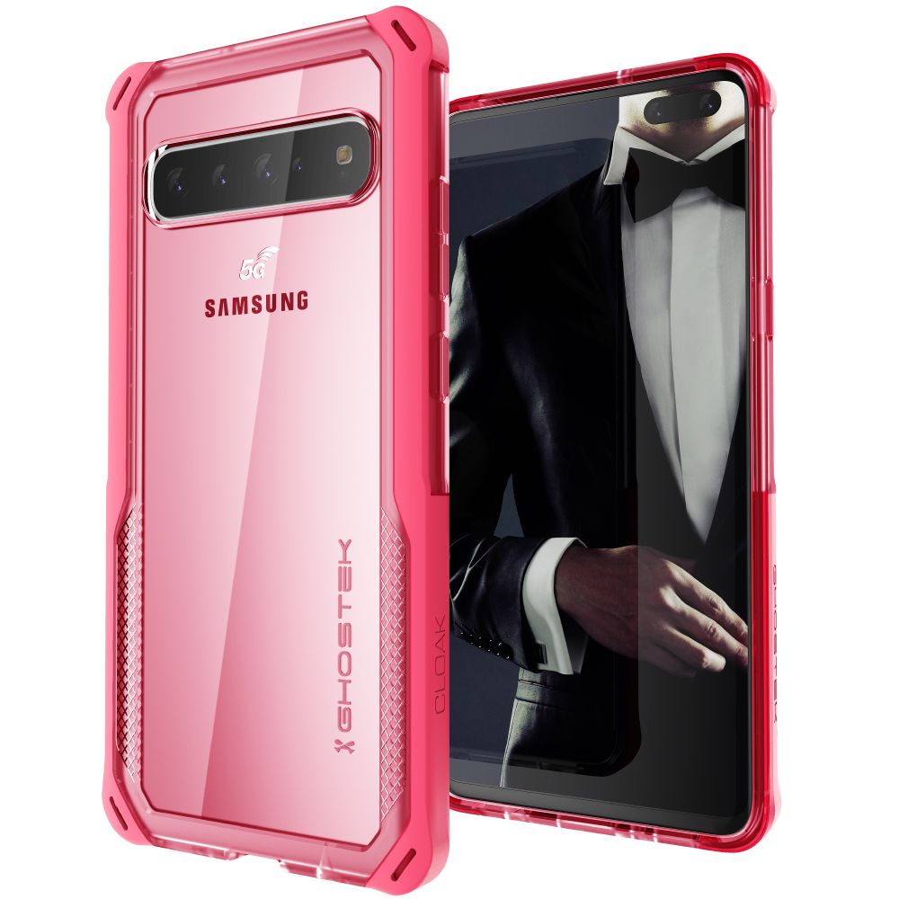 Capa Híbrida à Prova de Choque CLOAK 4 para Galaxy S10 5G [Rosa]