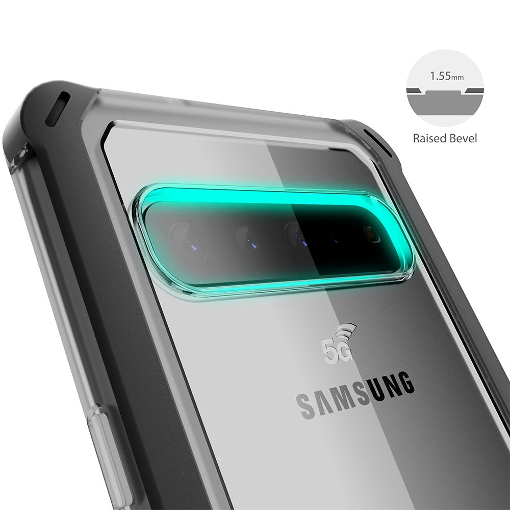 CLOAK 4 para Galaxy S10 5G Caso Híbrido à Prova de Choque [Preto]