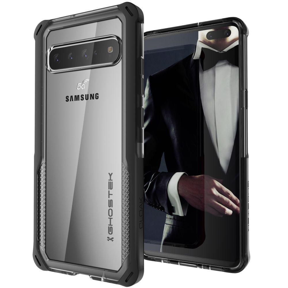 CLOAK 4 para Galaxy S10 5G Caso Híbrido à Prova de Choque [Preto]