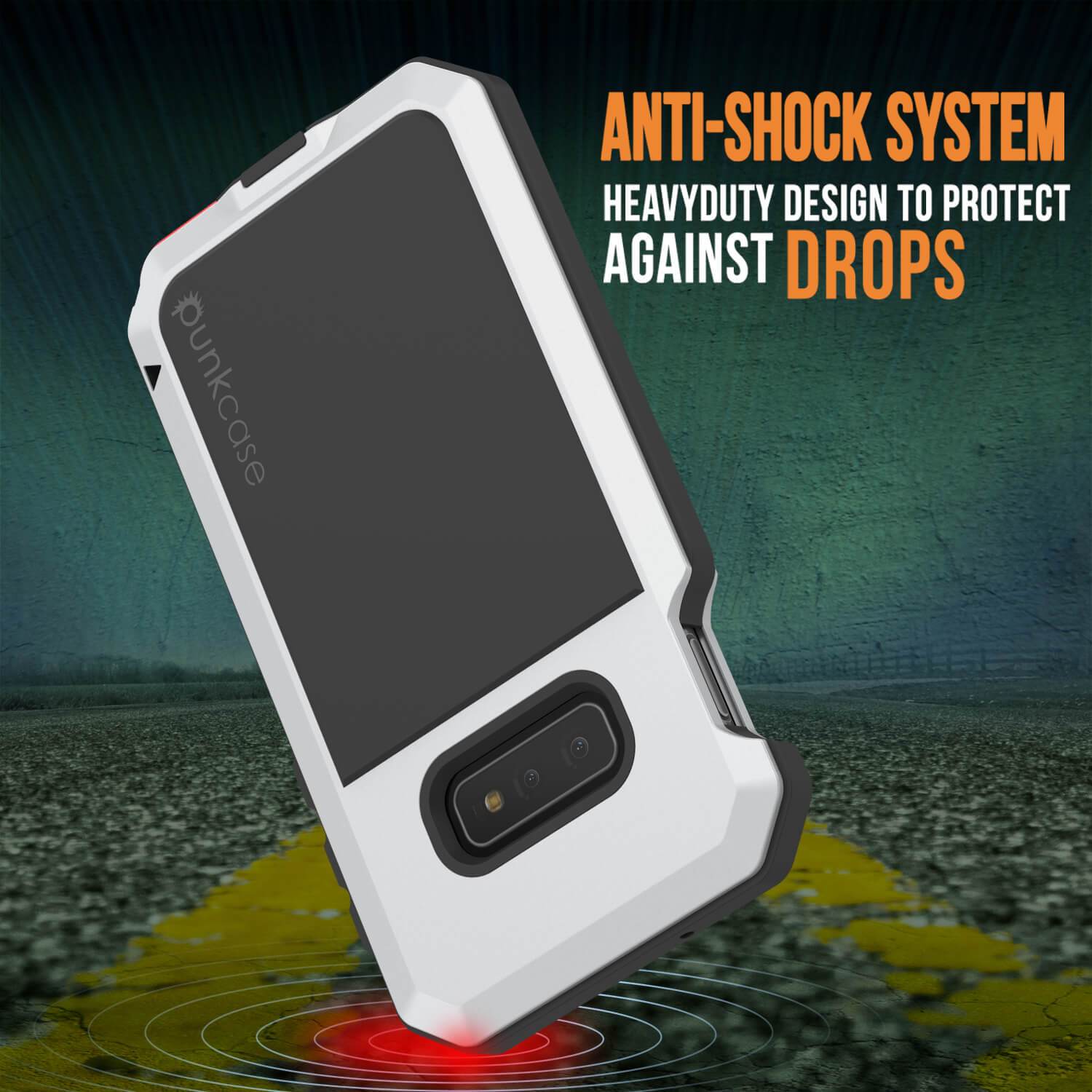 Capa de Metal Galaxy S10e, Resistente de Grau Militar, Cobertura Resistente [Branco]