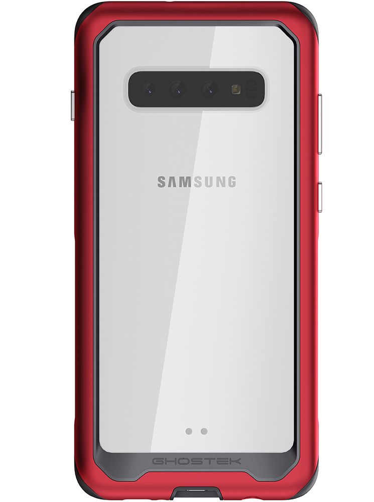 Capa de alumínio de grau militar Galaxy S10+ Plus | Série Atomic Slim 2 [Vermelha]