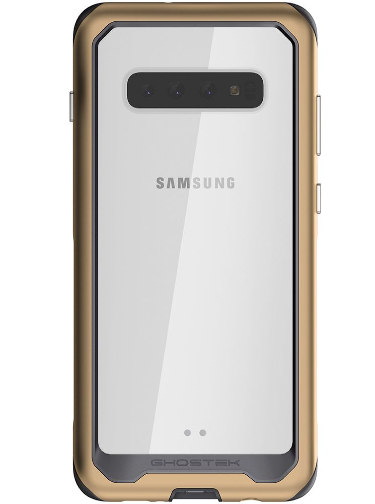 Capa de alumínio de qualidade militar para Galaxy S10+ Plus | Série Atomic Slim 2 [Dourado]