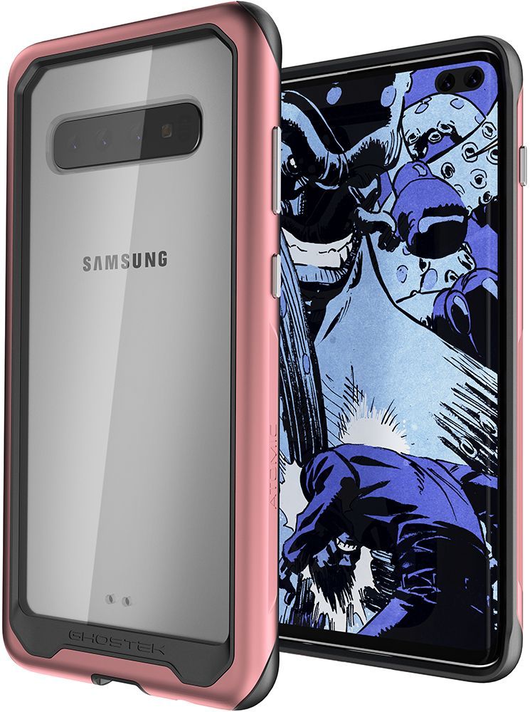 Capa de alumínio de grau militar para Galaxy S10+ Plus | Série Atomic Slim 2 [Rosa]