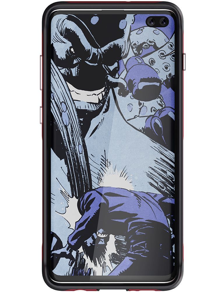 Capa de alumínio de grau militar Galaxy S10+ Plus | Série Atomic Slim 2 [Vermelha]