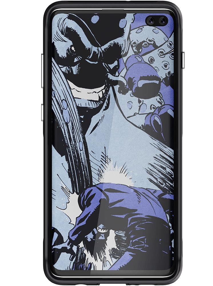 Capa de alumínio de qualidade militar Galaxy S10+ Plus | Série Atomic Slim 2 [Preto]