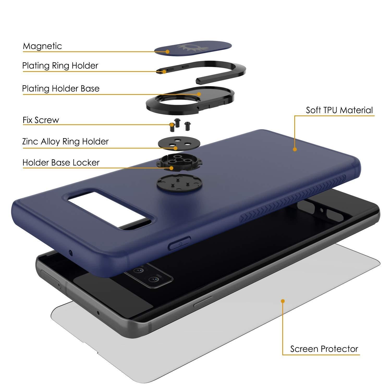 Galaxy S10+ Plus, Capa Protetora TPU Punkcase Magnetix com Suporte e Protetor de Tela [Azul]
