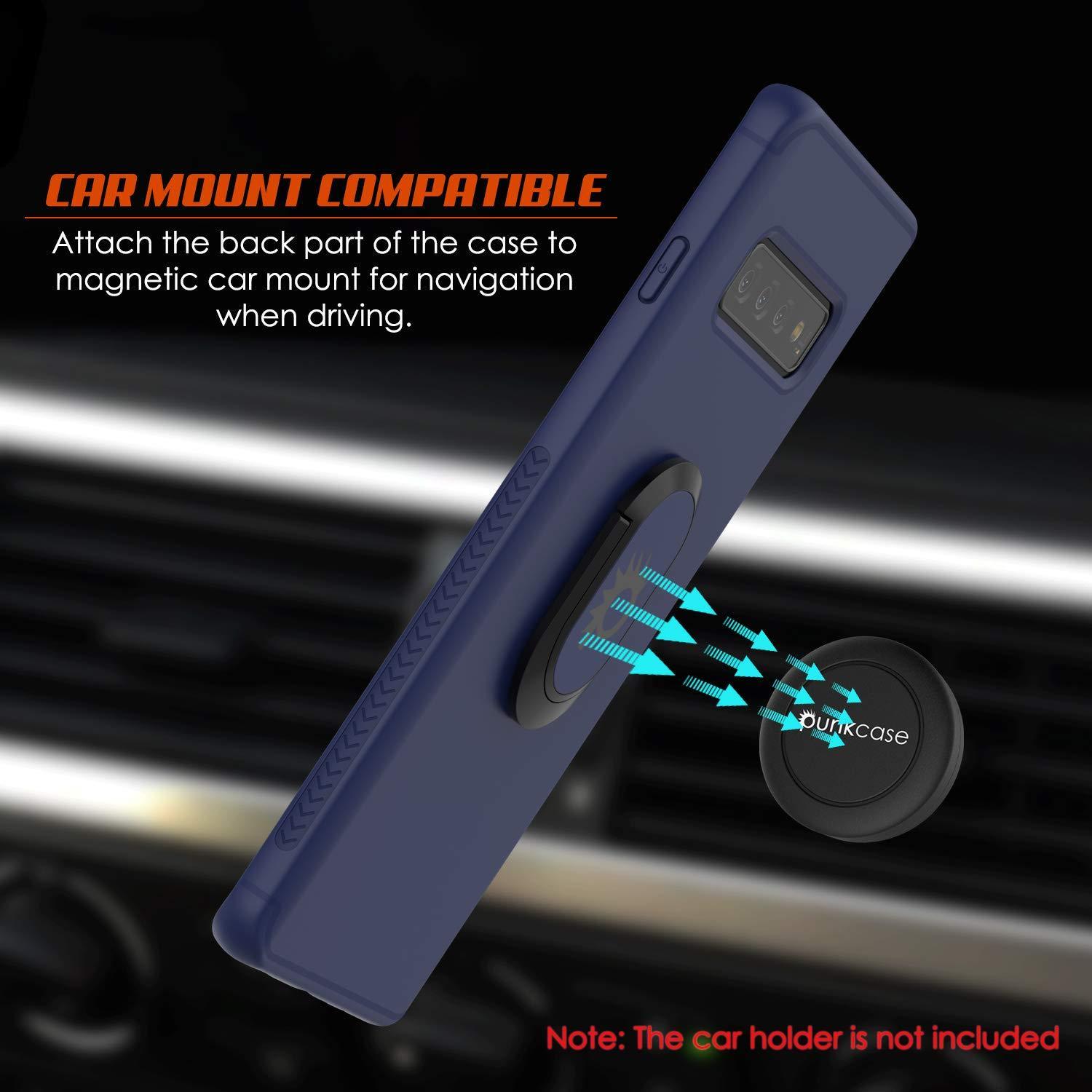 Galaxy S10+ Plus, Capa Protetora TPU Punkcase Magnetix com Suporte e Protetor de Tela [Azul]