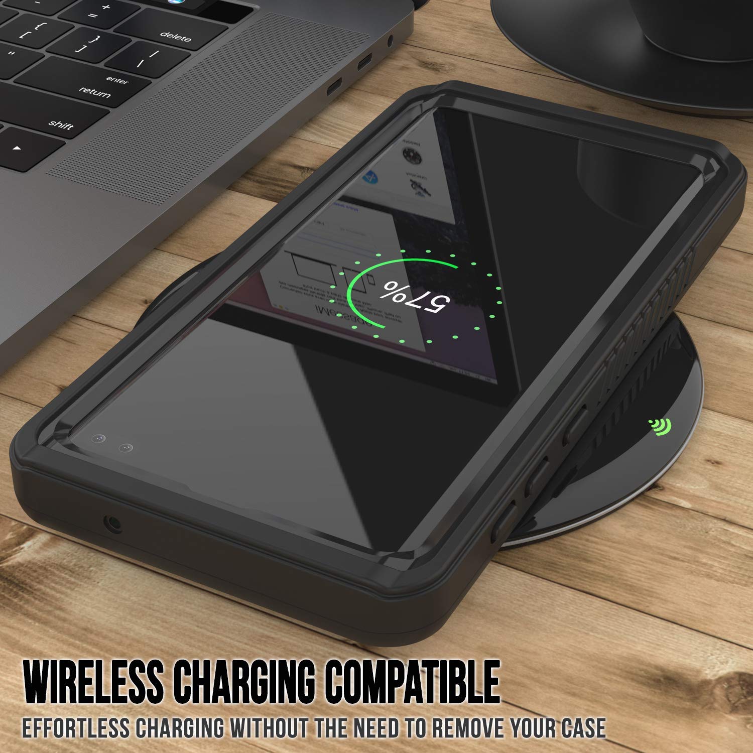 Galaxy S10+ Plus à Prova d'Água/choque com Protetor de Tela Caixa [Preto]