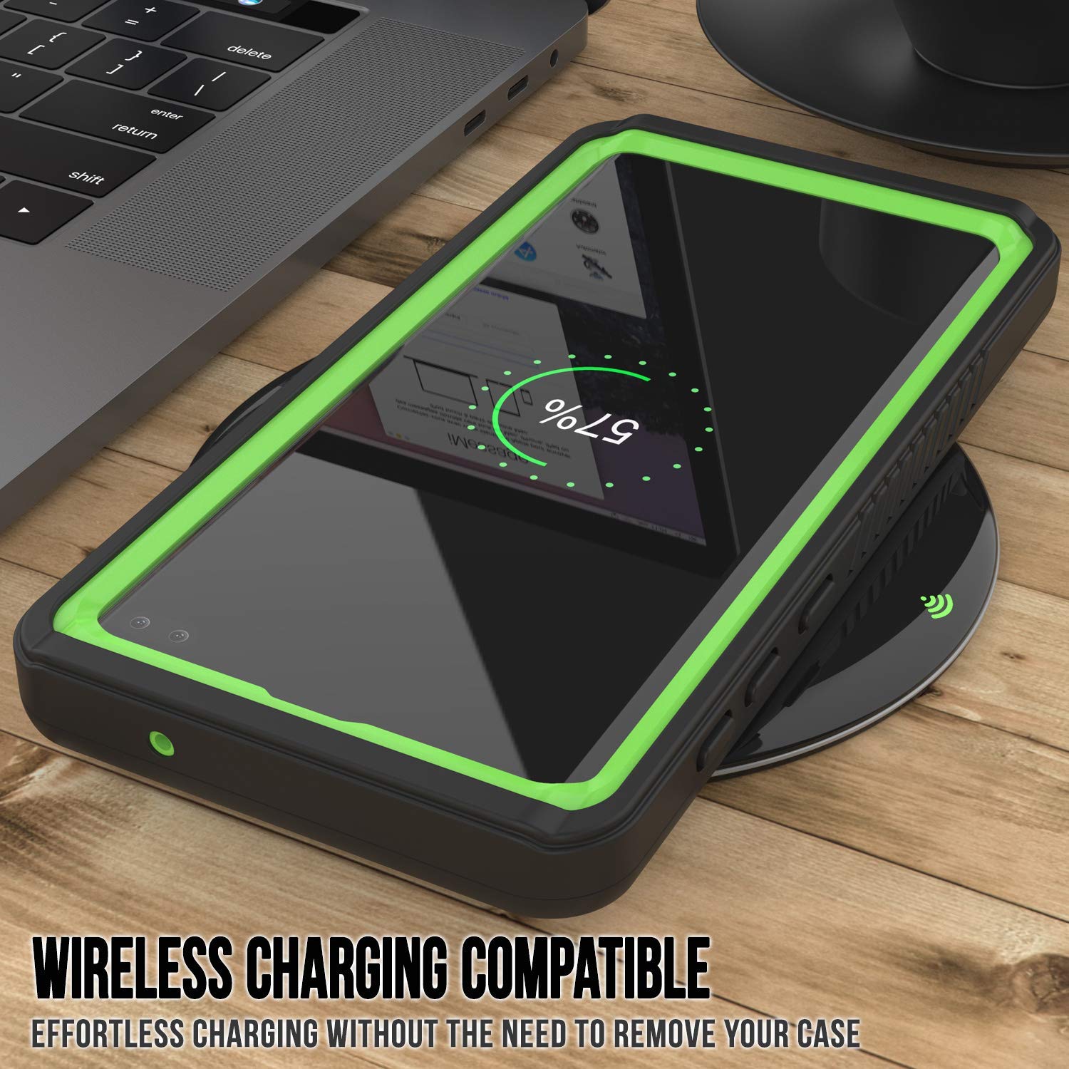 Capa protetora à prova d'água e à prova de choque para Galaxy S10+ Plus [Verde Claro]