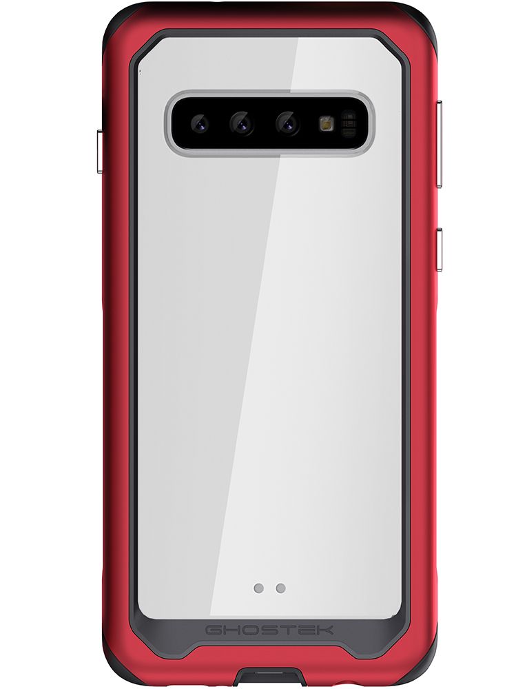 Capa de Alumínio de Grau Militar para Galaxy S10 | Série Atomic Slim 2 [Vermelho]