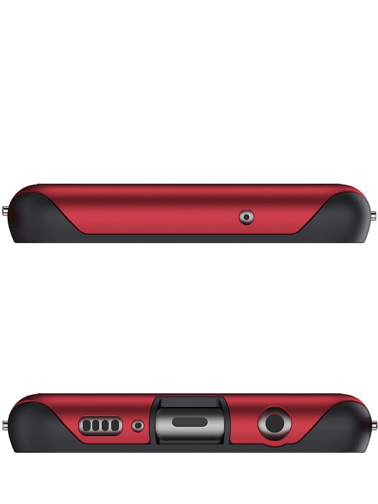 Capa de Alumínio de Grau Militar para Galaxy S10 | Série Atomic Slim 2 [Vermelho]