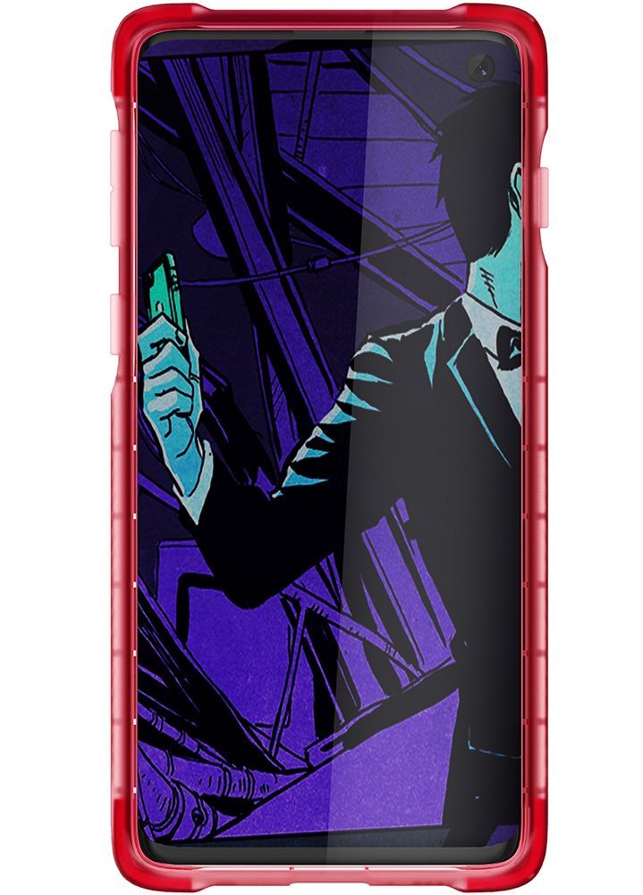 Capa protetora transparente para Galaxy S10 | Série Covert 3 [Rosa]
