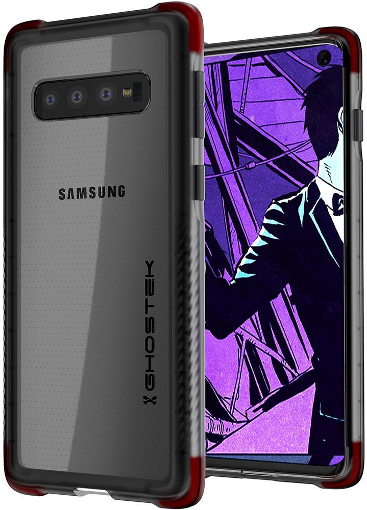 Capa protetora transparente para Galaxy S10 | Série Covert 3 [Preto]