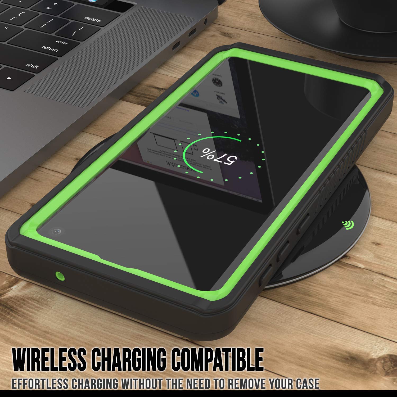 Protetor de Tela à Prova d'Água e de Choque para Galaxy S10 [Verde Claro]